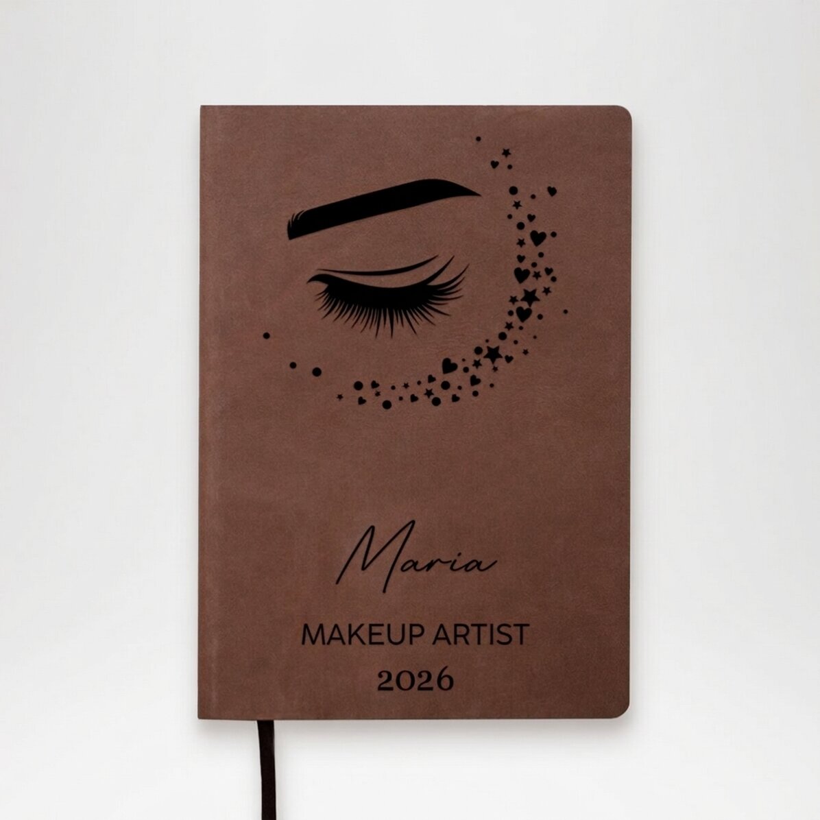 Personalised leather diary with text - Makeup artist