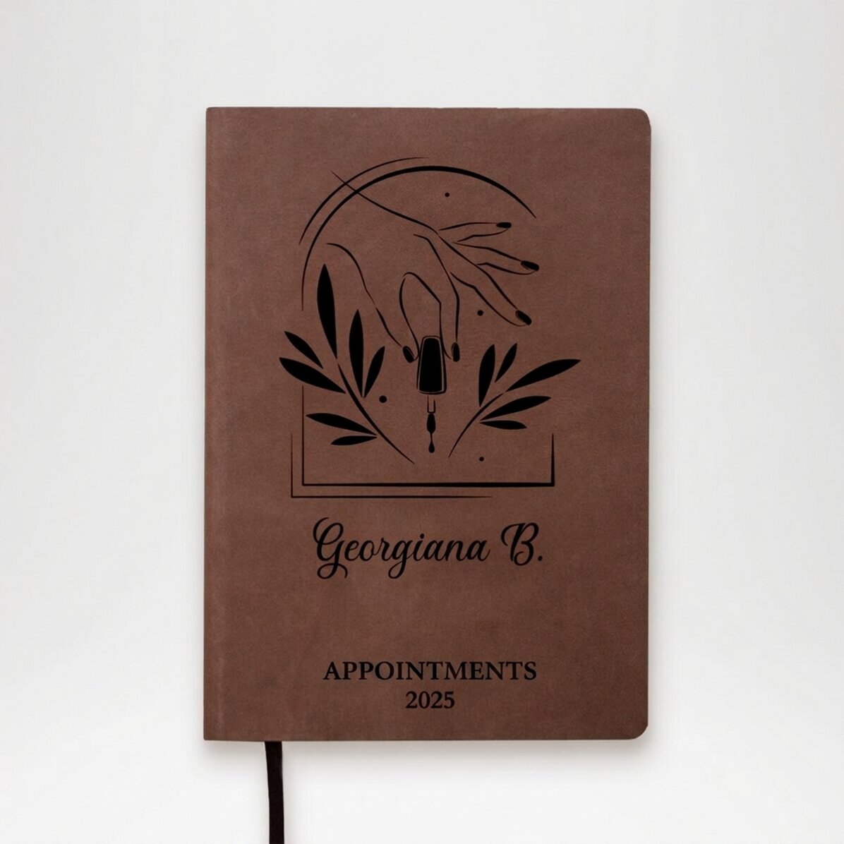 Personalised leather diary with text - Nails artist