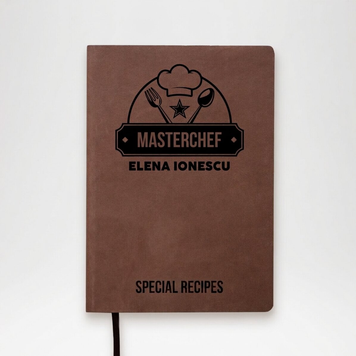 Personalised leather diary with text - Chef