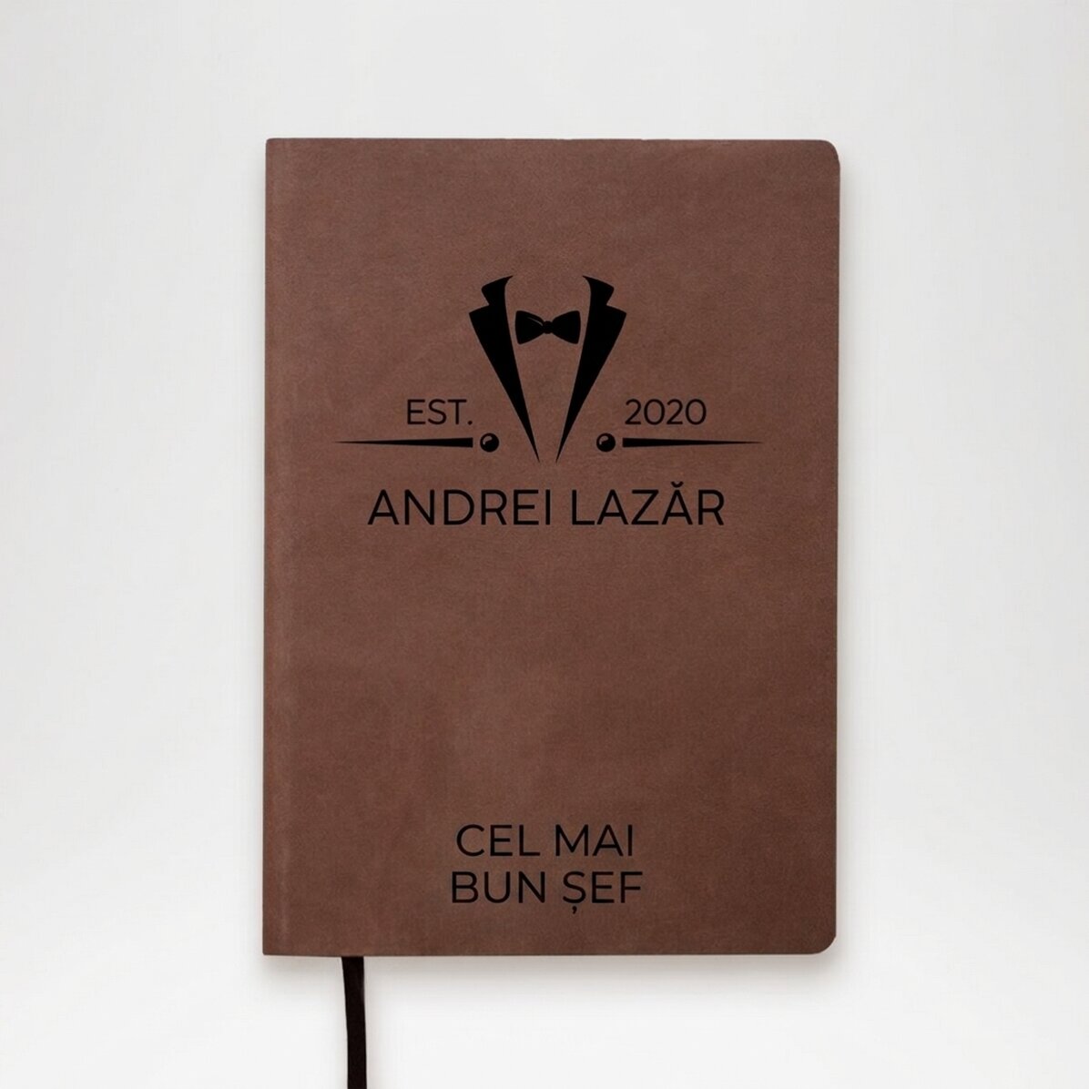 Personalised leather diary with text - Elegant