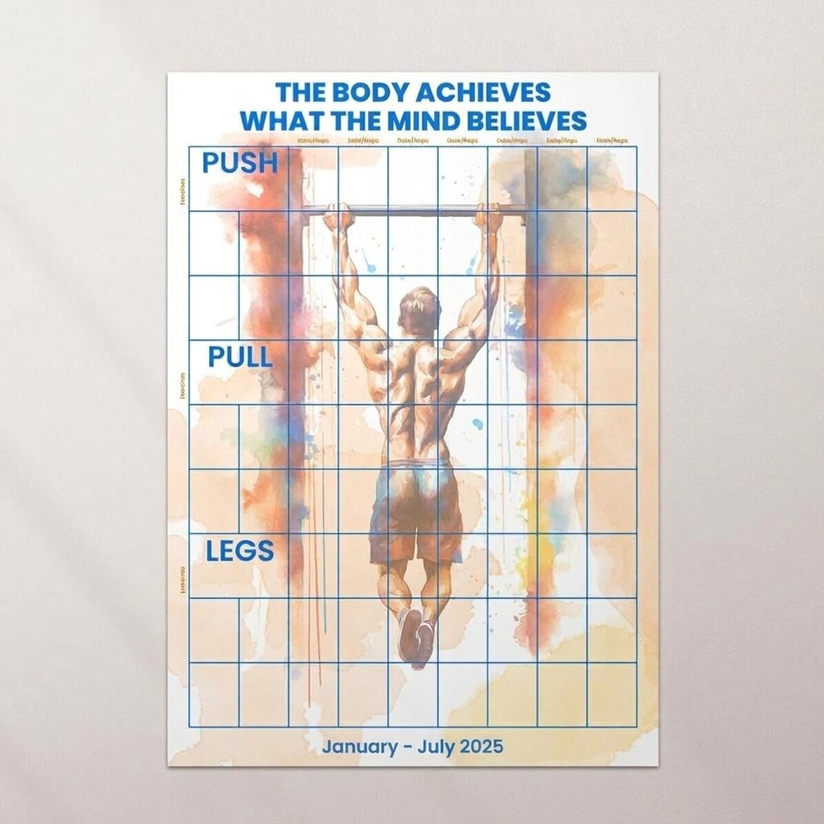 Personalised poster - Workout plan