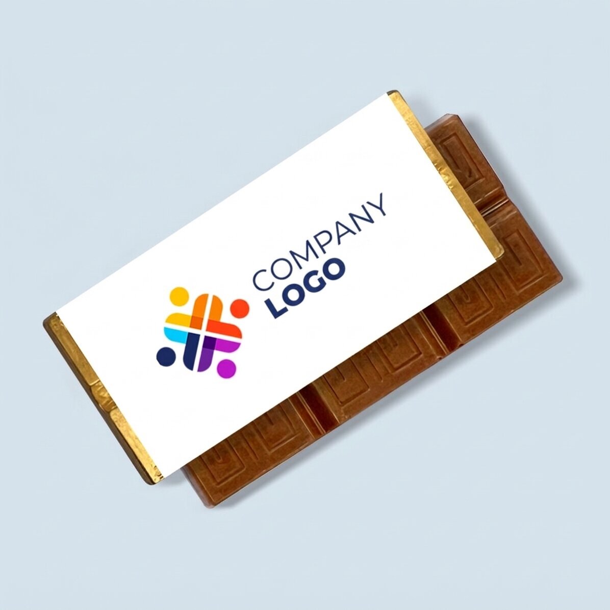 Mini chocolate bar personalised with logo