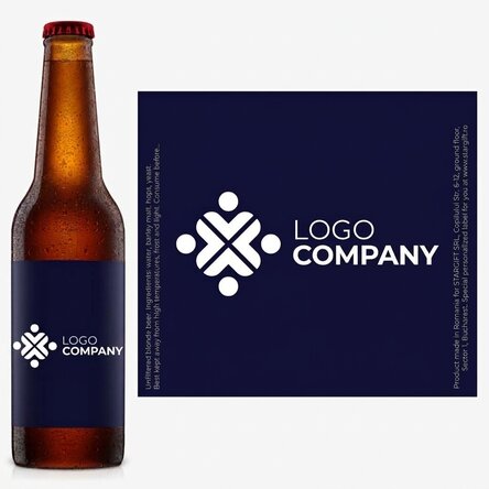 Personalised beer with logo