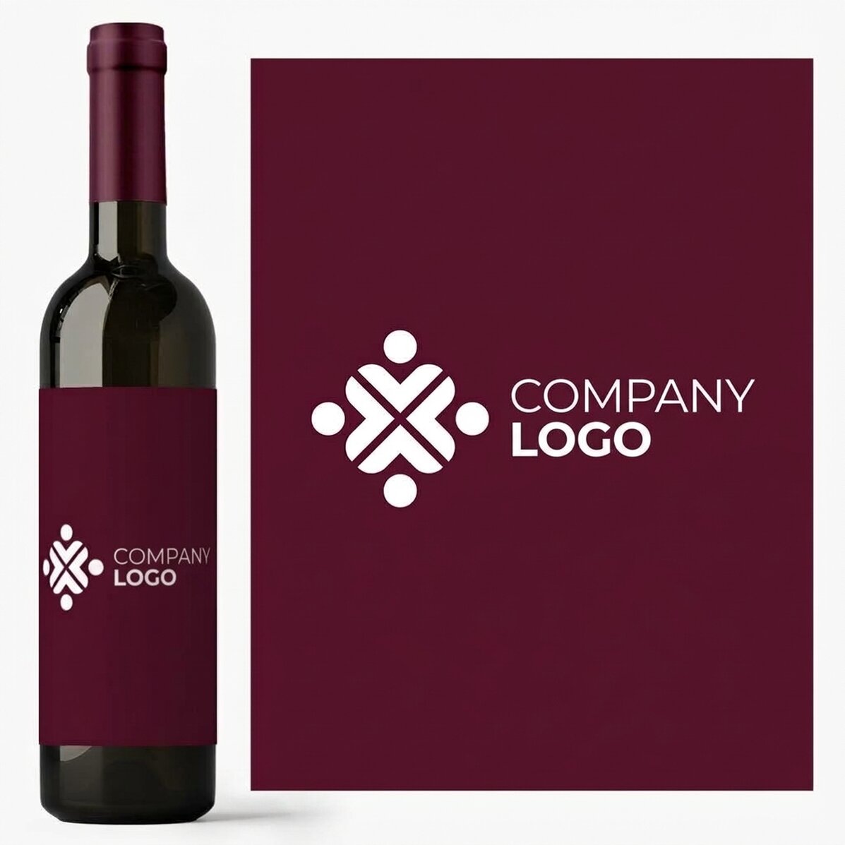 Personalised wine with logo