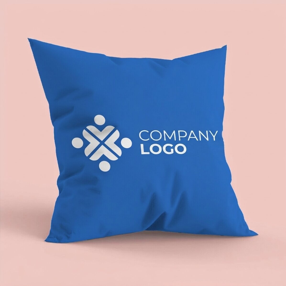 Personalised cushion with logo, large format
