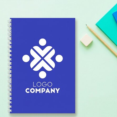 Personalised notebook with logo