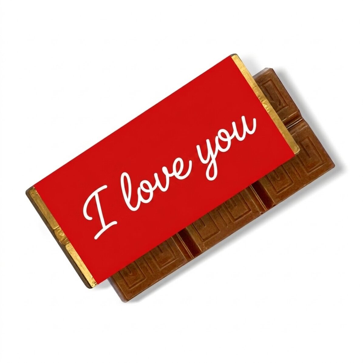Mini chocolate bar personalised with a message
