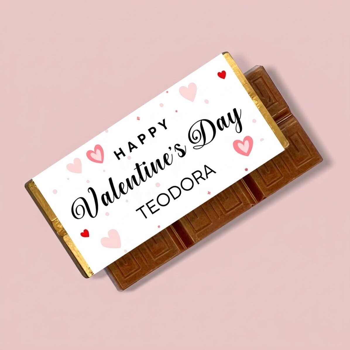 Mini chocolate bar personalised with a message - Valentine