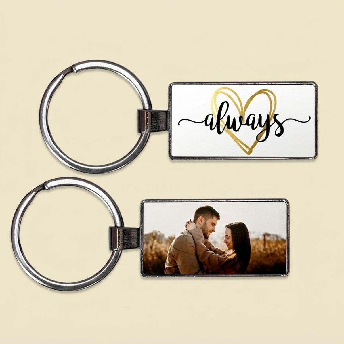 Personalised keyring with a photo - Always