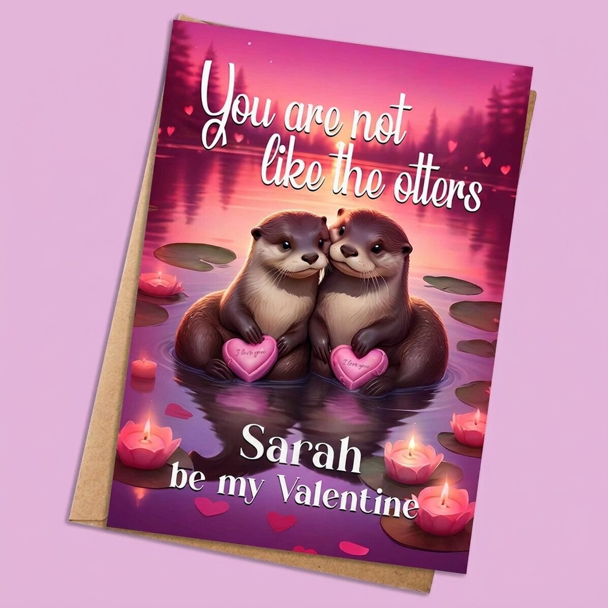Personalised card with text - Not like otters