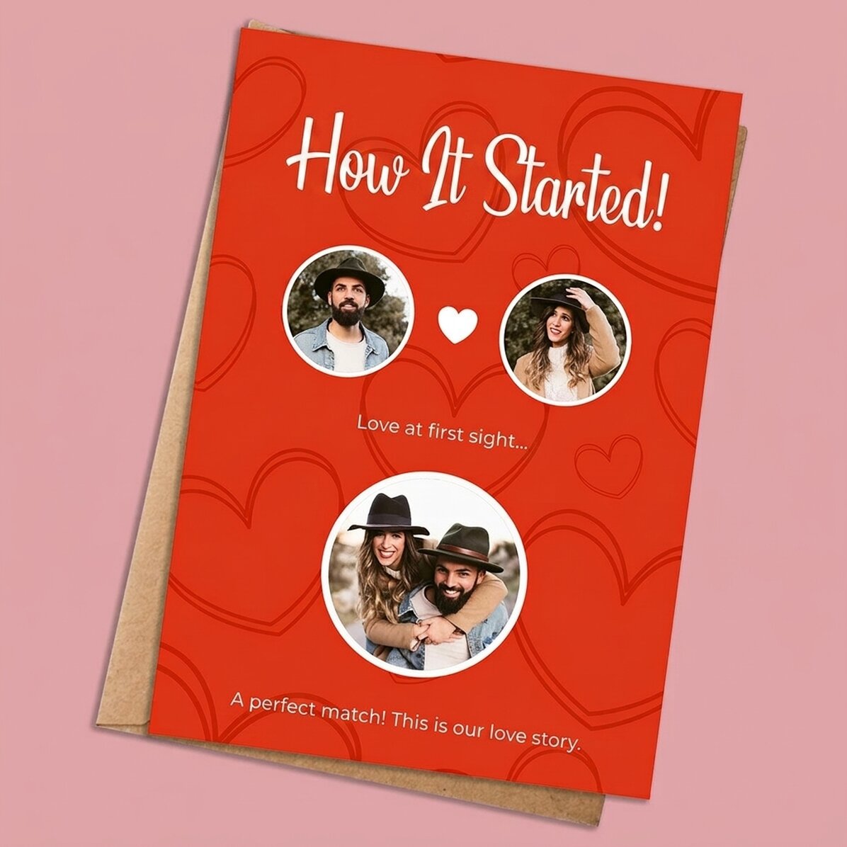 Personalised card with photos and text - It