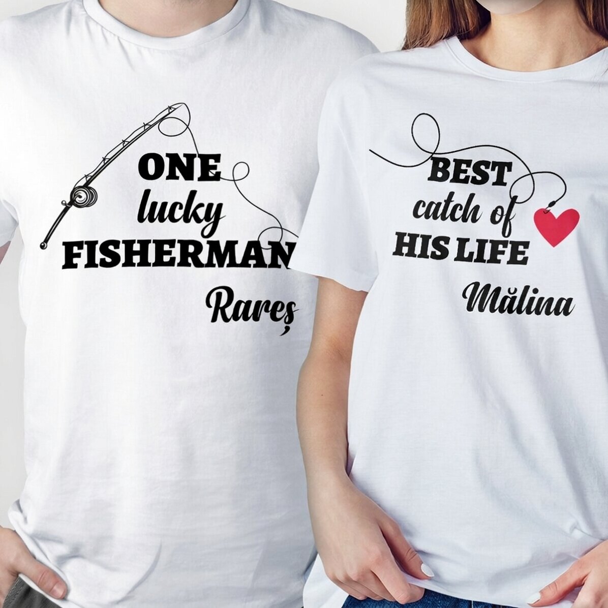 Custom cotton T-shirt with text - Fisherman