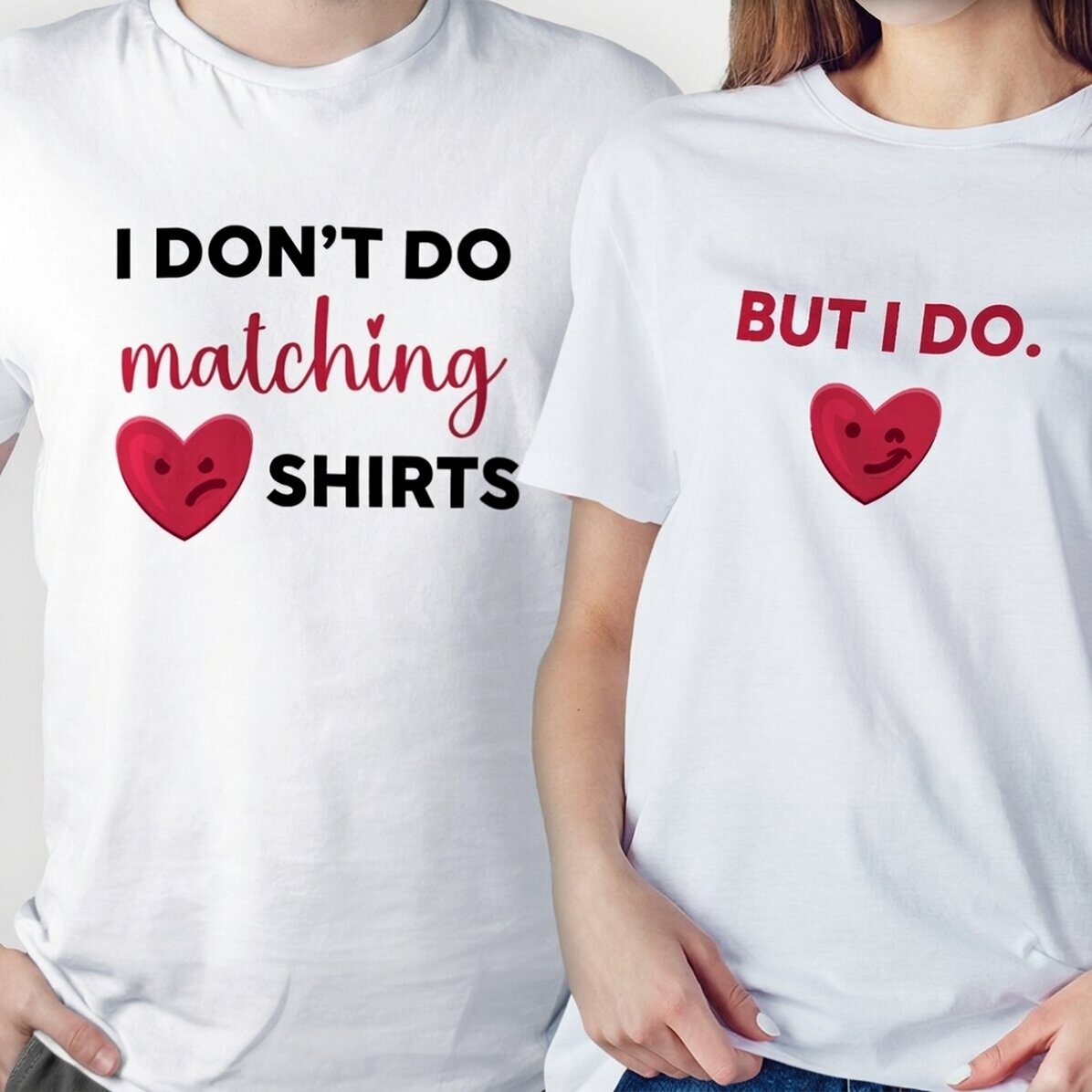 Custom cotton T-shirt with text - Matching shirts