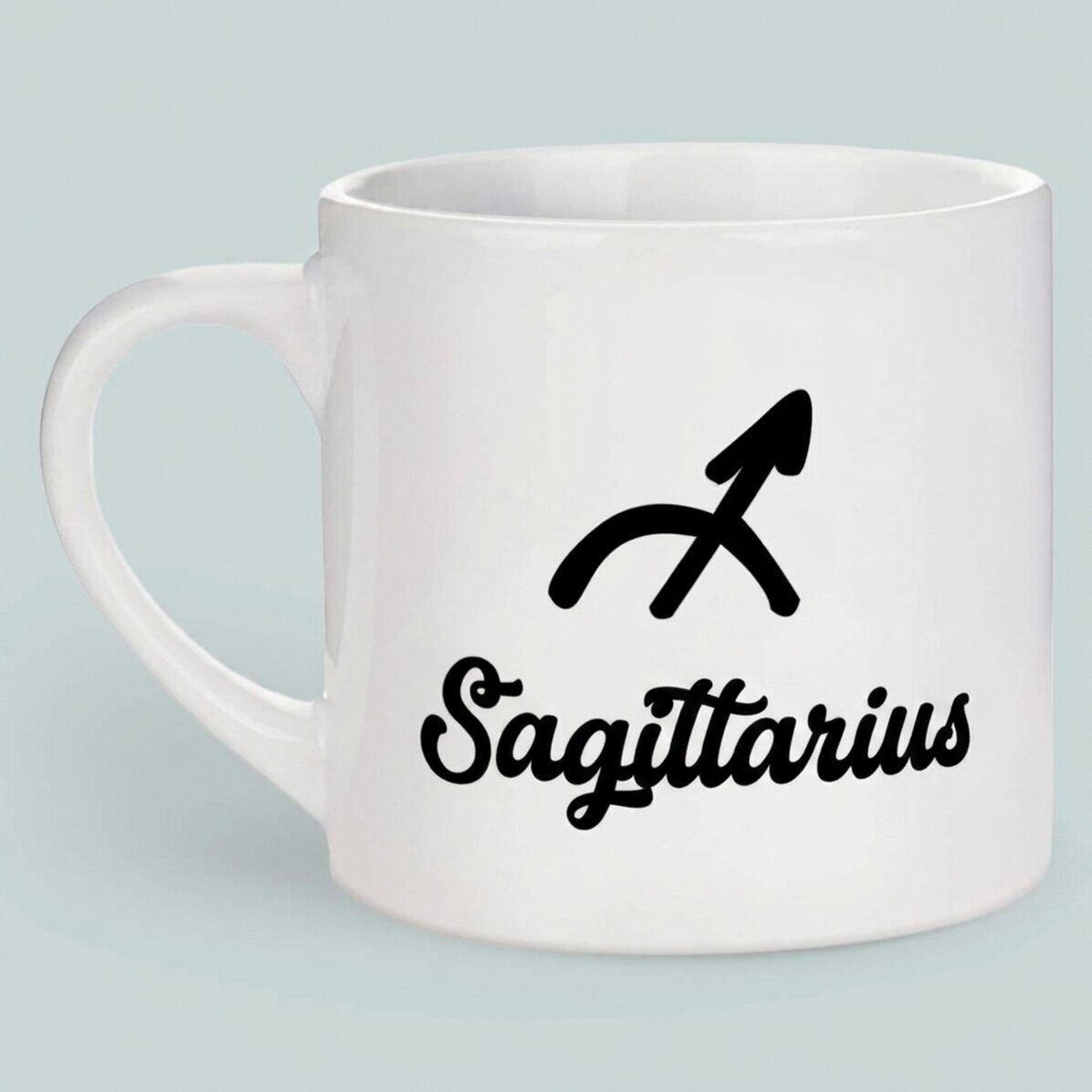 Personalised espresso cup with photo and text - Sagittarius