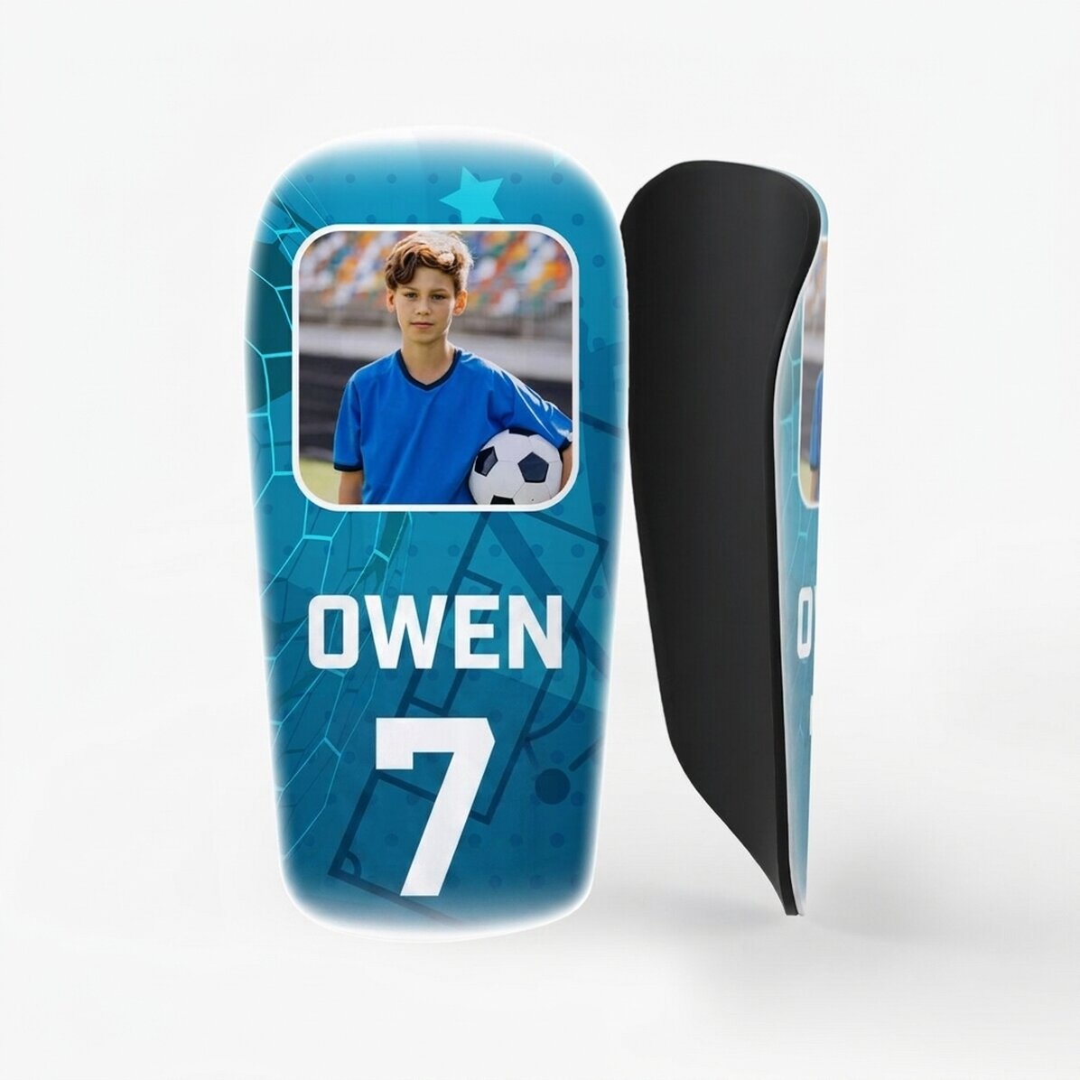 Personalised football shirts with a photo and text