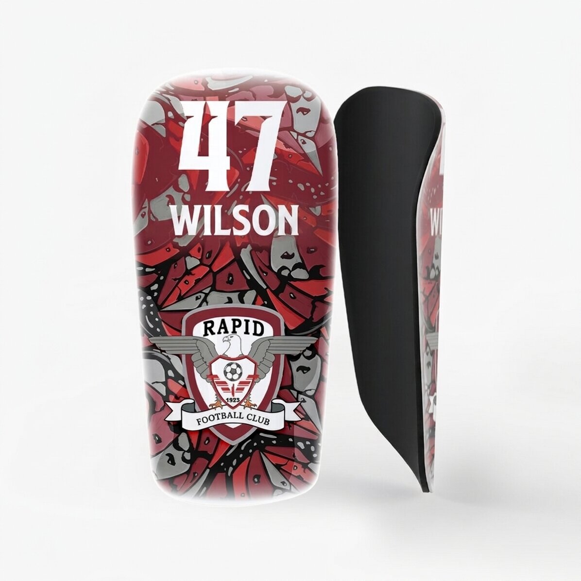 FC Rapid football defenders personalised with text - Stone