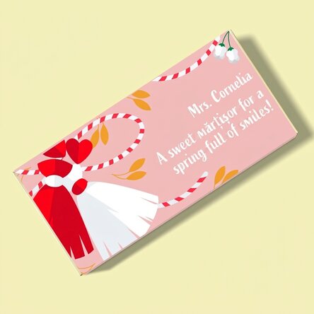 Personalised chocolate with a message - A sweet Martisor