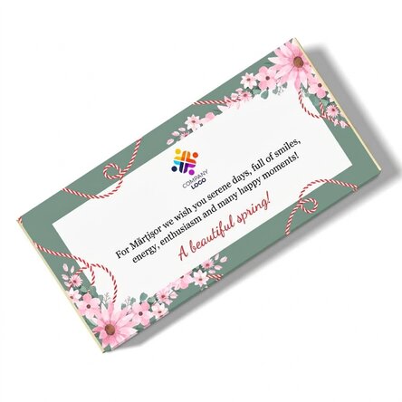 Personalised chocolate with message and logo