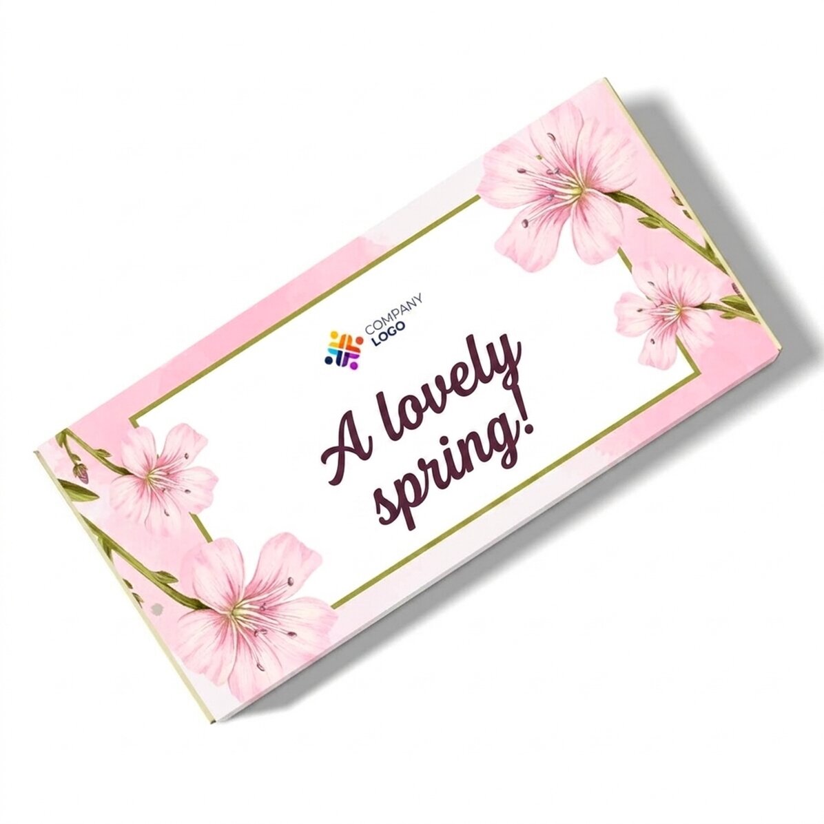 Personalised chocolate with message and logo - Spring