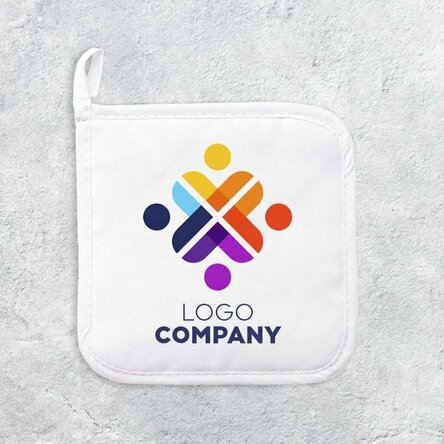 Personalised hot pot holder with logo