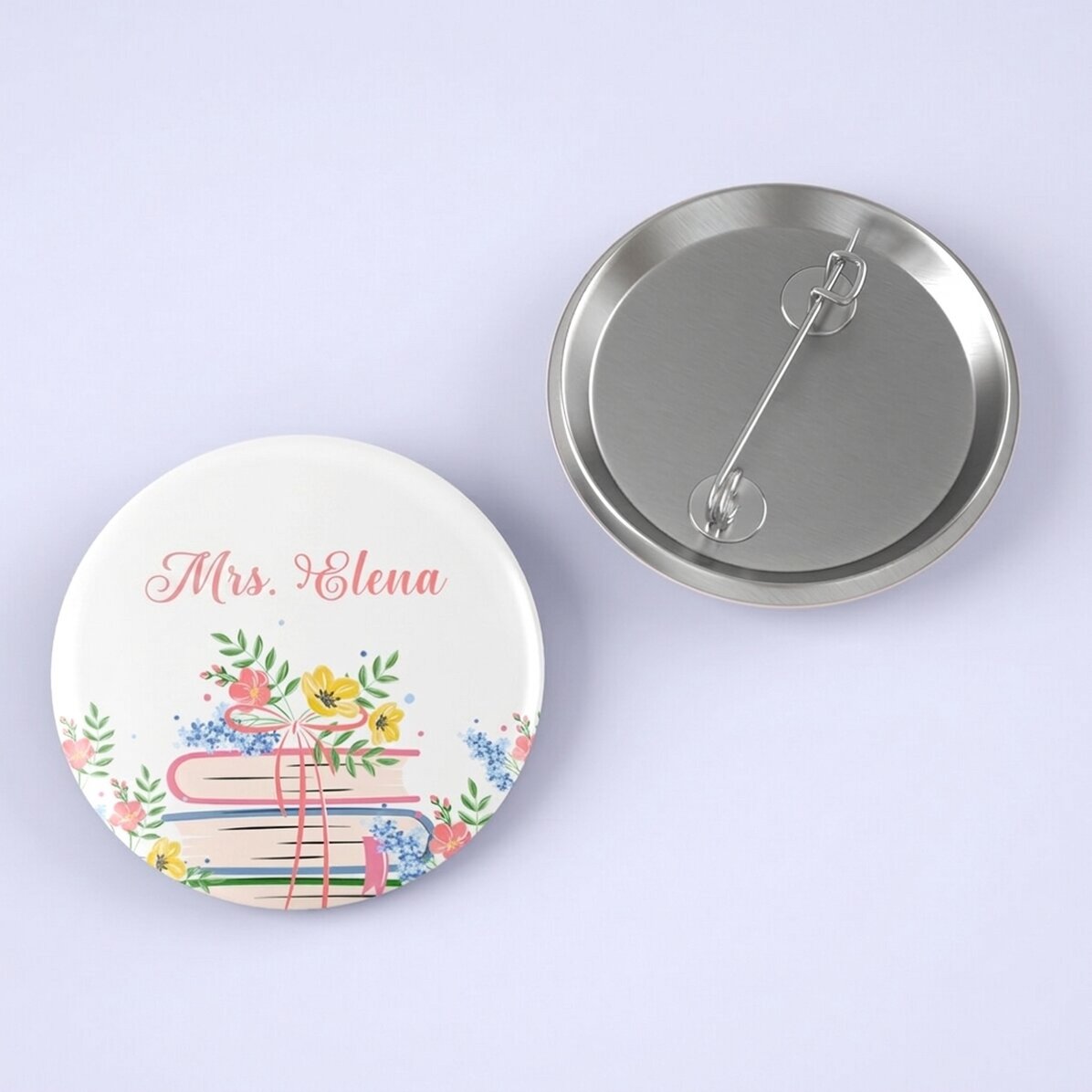 Personalised badge with text for teachers