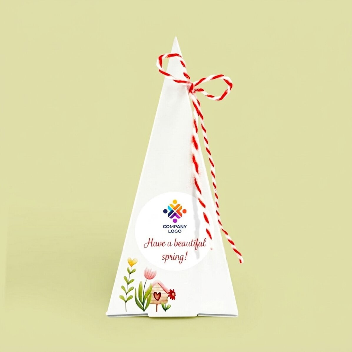 Personalised flower planting kit with logo and message