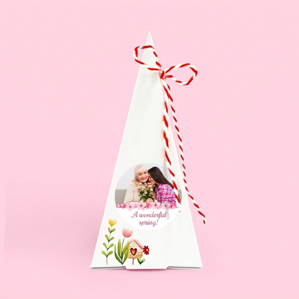 Personalised flower planting kit with photo and text - Flowers