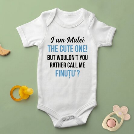 Personalised baby bodysuit with text - Nasi request