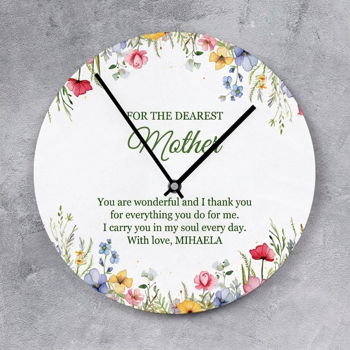 Personalised watch with appreciation message - Floral