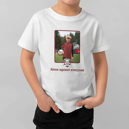 FC Rapid cotton T-shirt for children, personalised with portrait photo and text