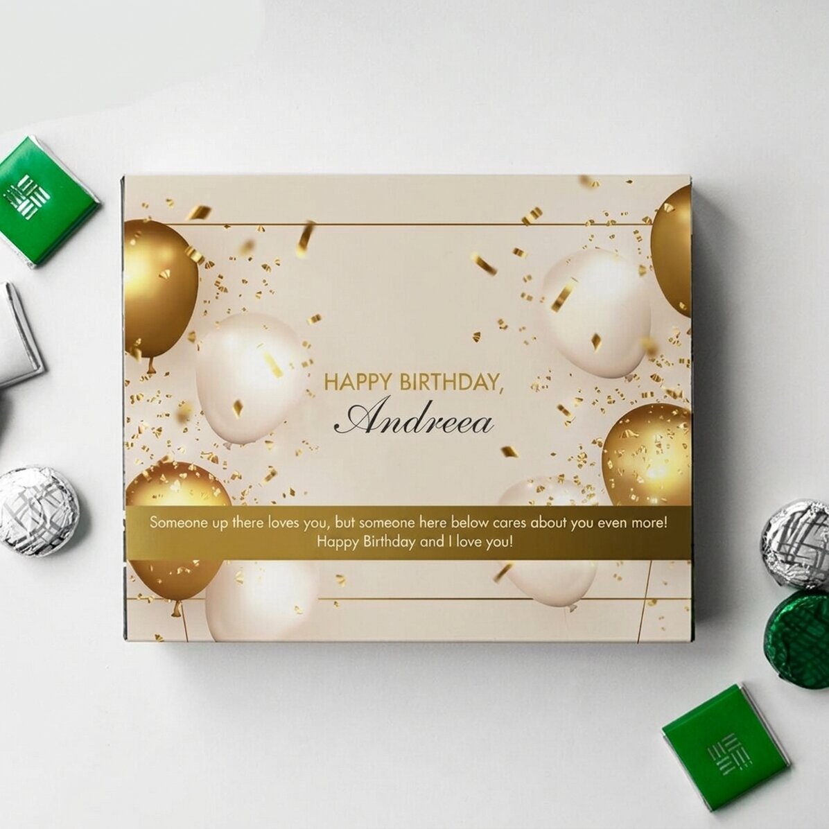 Personalised box of chocolates with message - Anniversary