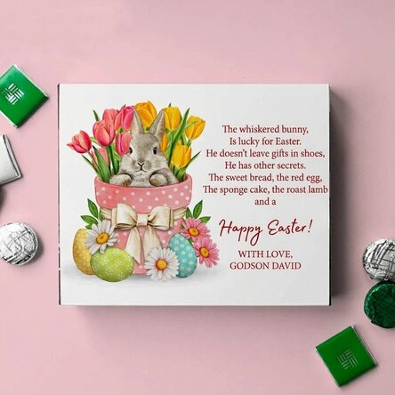 Personalised box of chocolates with message - Happy Easter!