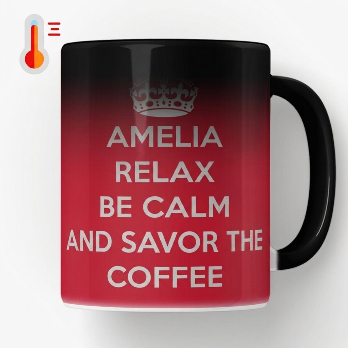 Personalised thermosensitive mug - KEEP CALM AND RELAX