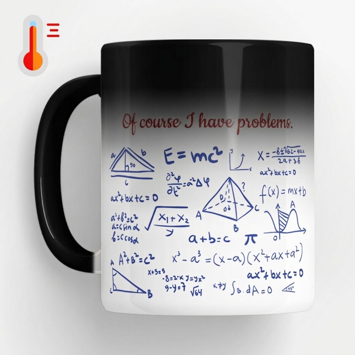 Personalised heat-sensitive mug with message - Maths Teacher