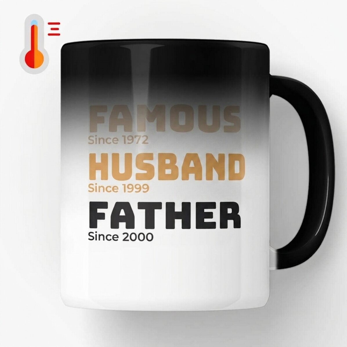 Personalised heat-sensitive mug with text - Father
