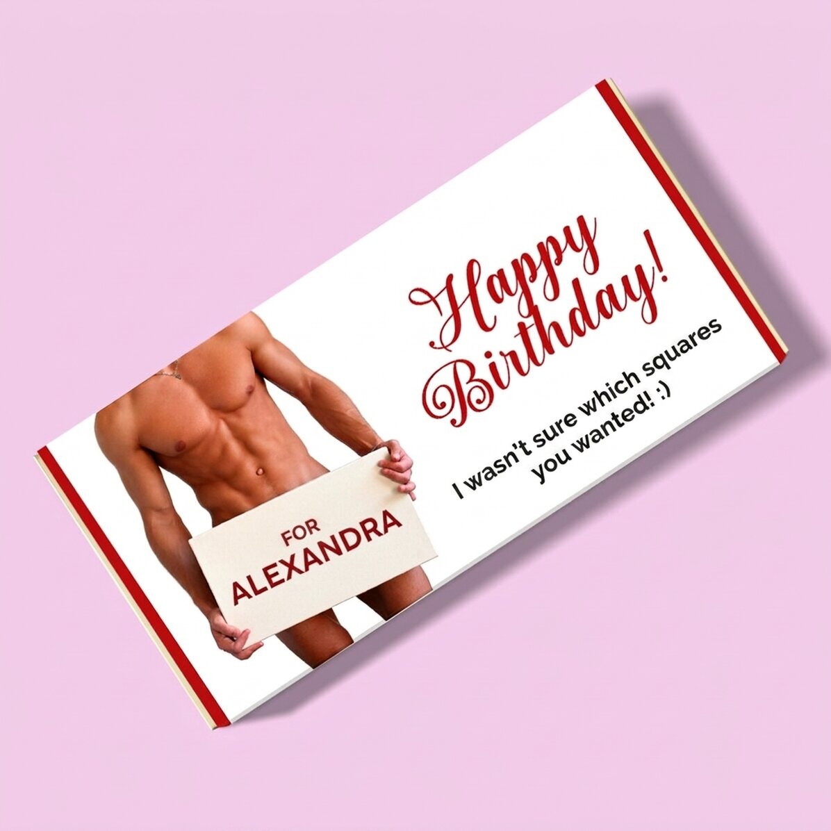 Personalised chocolate with message - Hot