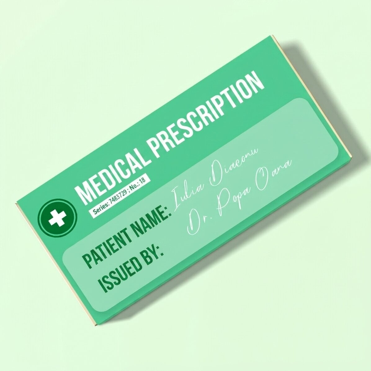 Personalised chocolate with text - Medical prescription