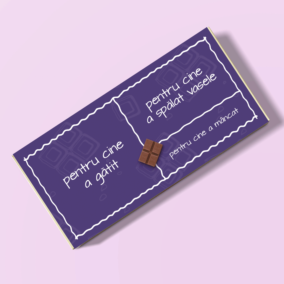 Personalised chocolate with text - Portions