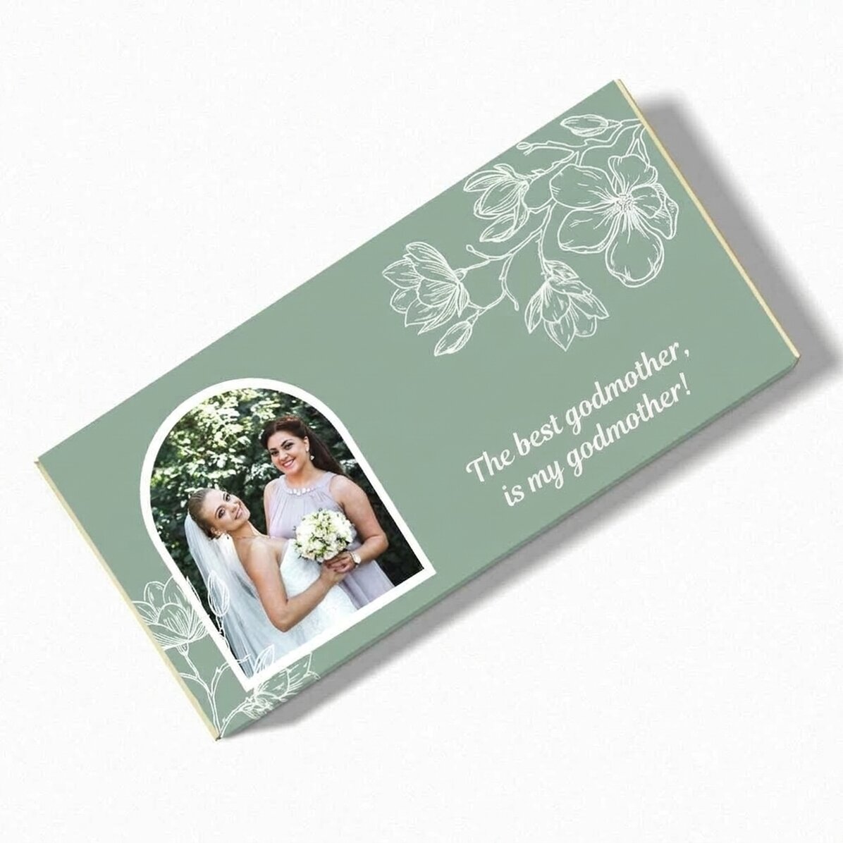 Personalised chocolate with a photo and message - Flowers