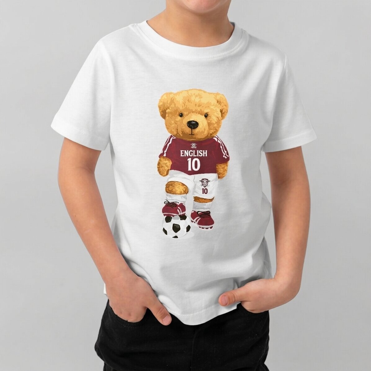 FC Rapid customised cotton T-shirt for children with text - Rapid bear