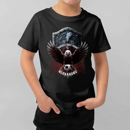 FC Rapid customised cotton T-shirt for children with text - The Rapidist
