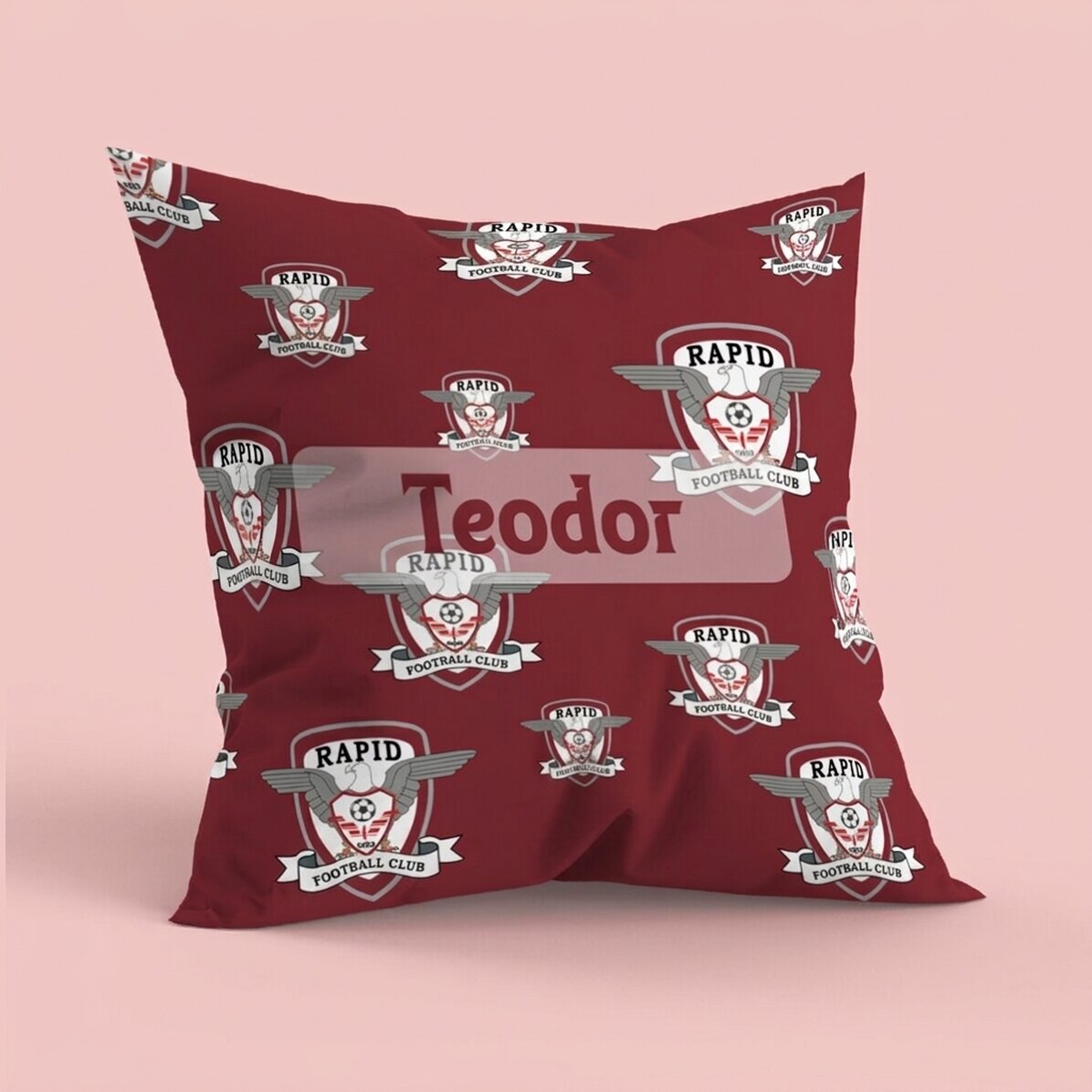 FC Rapid 1923 cushion personalised with name, large size - Pattern