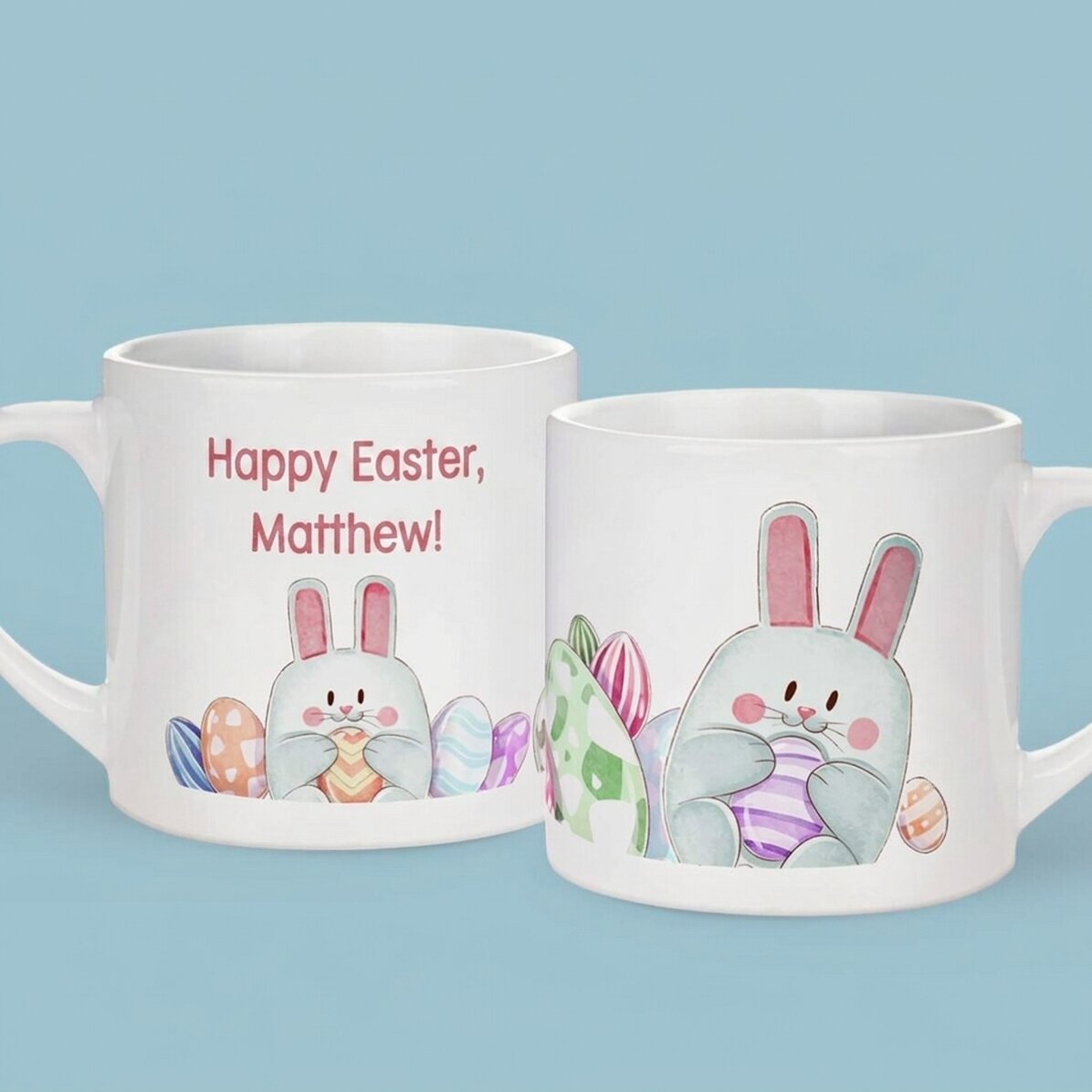 Personalised mug for children with text - Happy Easter!