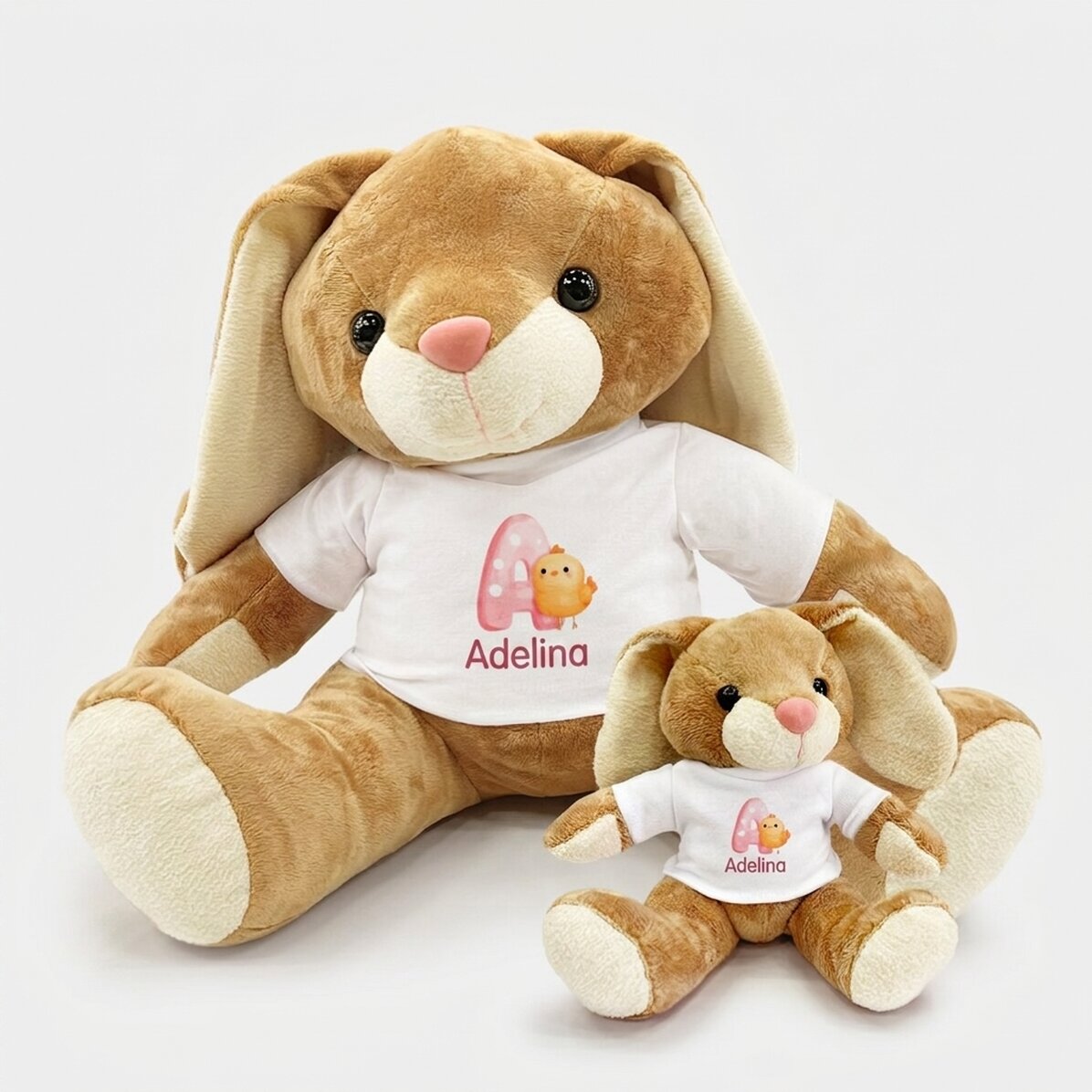 Personalised bunny with initial and message - Cute