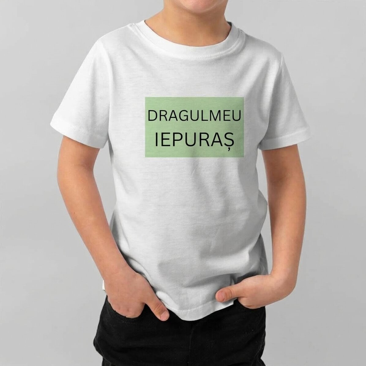 Personalised cotton T-shirt for children with message - Hunny Bunny