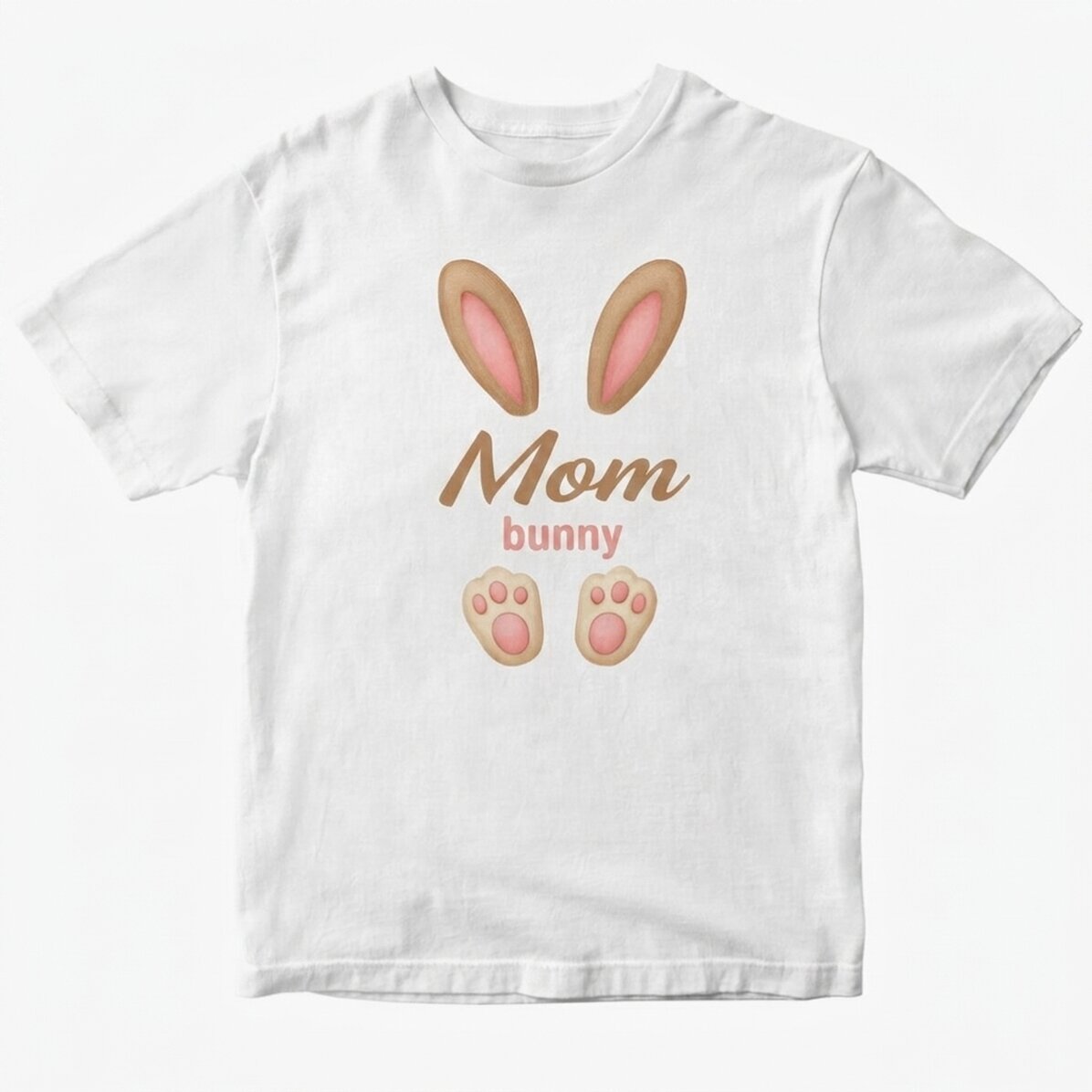 Customised cotton T-shirt for Easter - Bunny ears