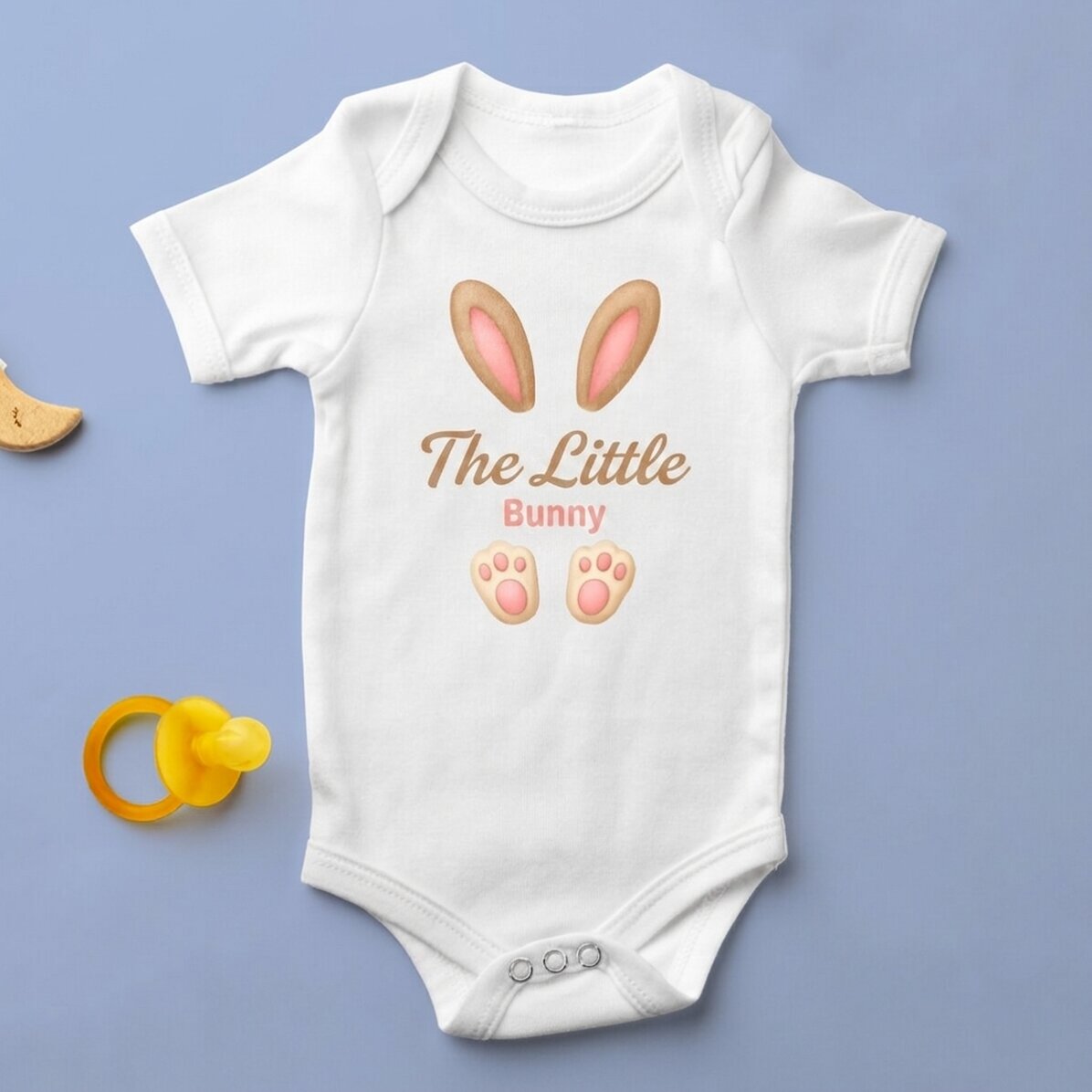 Personalised baby bodysuit with text - Bunny ears