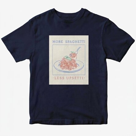Custom cotton T-shirt with text - Spaghetti