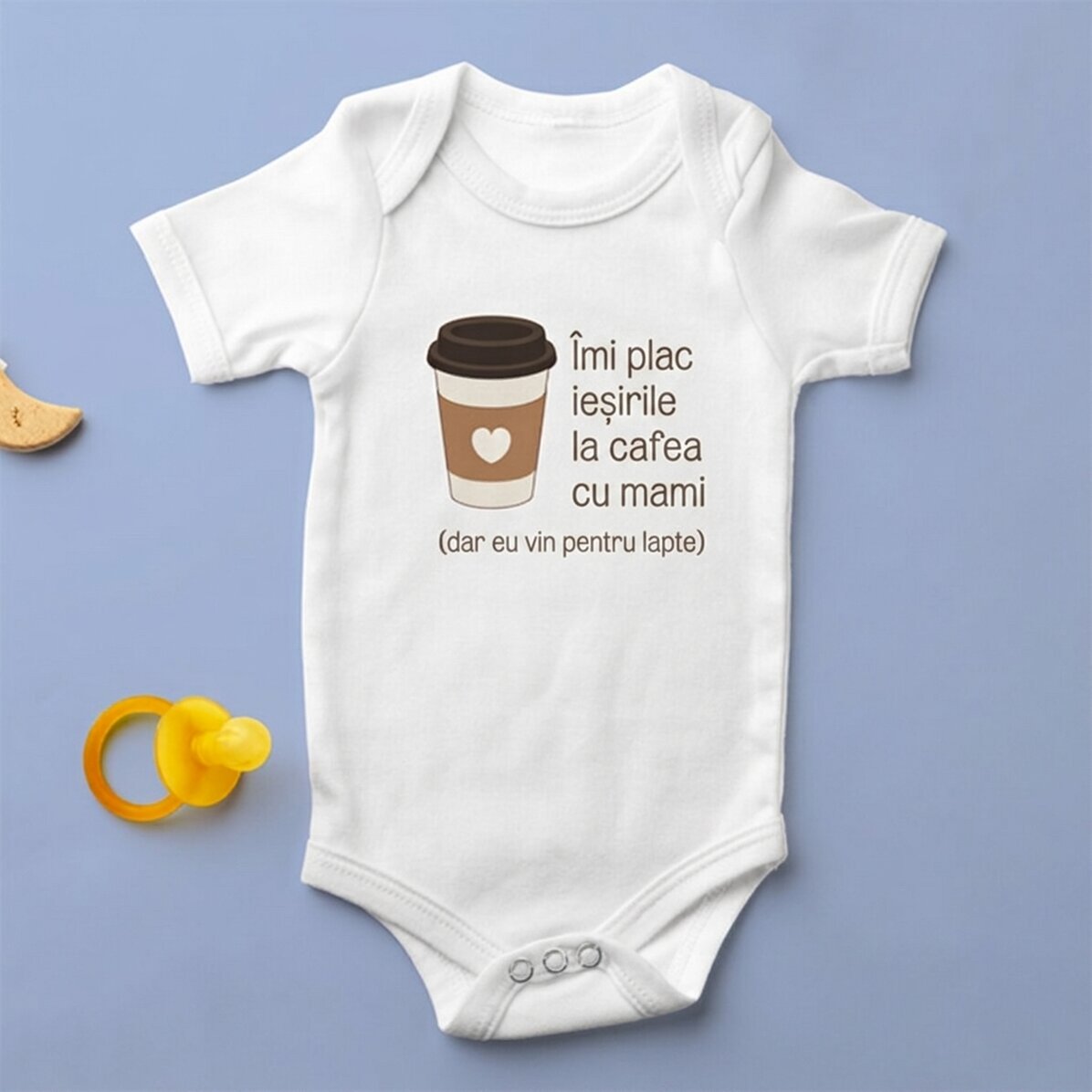 Personalised baby bodysuit - Coffee