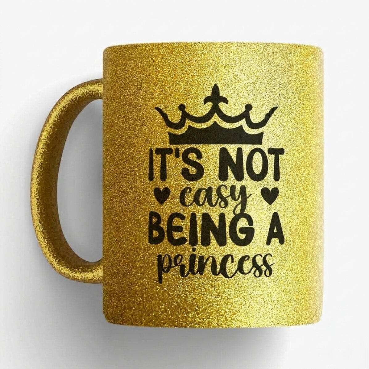 Personalised glitter mug with text - Princess